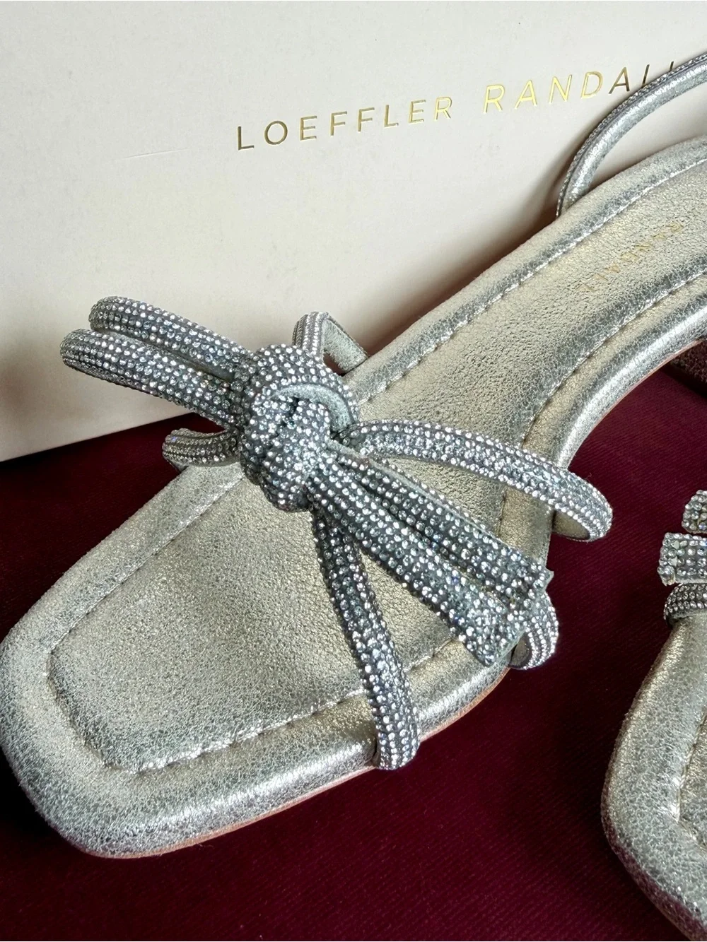NIB! Loeffler Randall Mikel Cappuccino Sandals - Picture 6 of 8